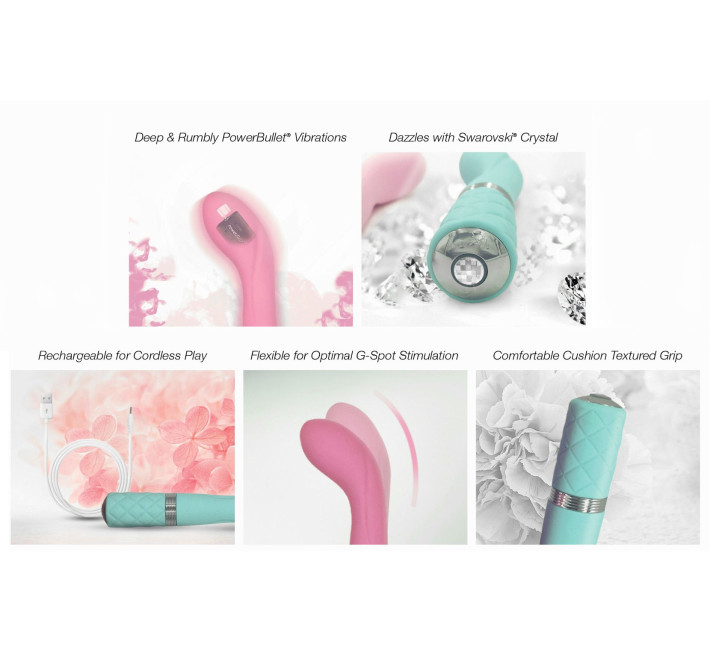 Розкішний вібратор PILLOW TALK Sassy із кристалом Сваровськи Рожевий