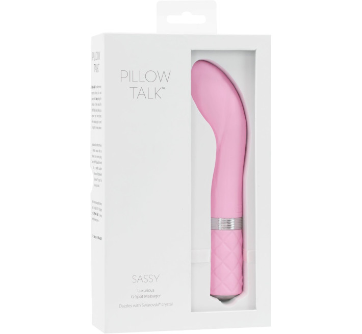 Розкішний вібратор PILLOW TALK Sassy із кристалом Сваровськи Рожевий