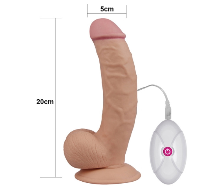 Вибратор LoveToy The Ultra Soft Dude Vibrating 8.5 Телесный