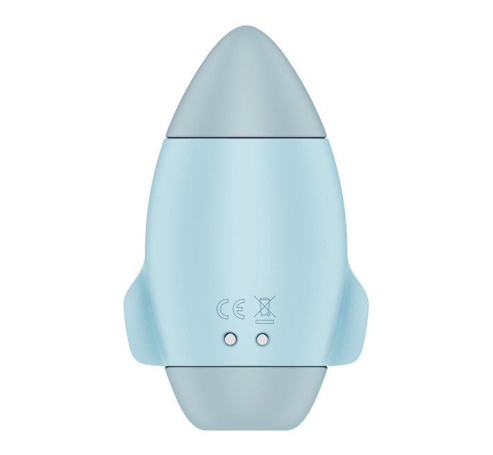 Вакуумный стимулятор с вибрацией Satisfyer Mission Control Blue, 2 независимых мотора