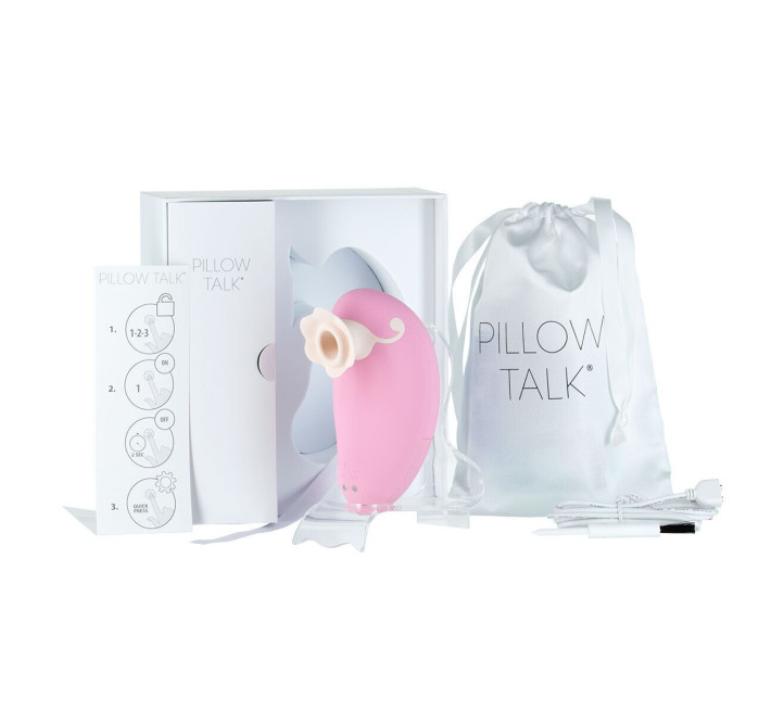 Розкішний вакуумний кліторальний стимулятор Pillow Talk Dreamy Рожевий із кристалом Swarovski