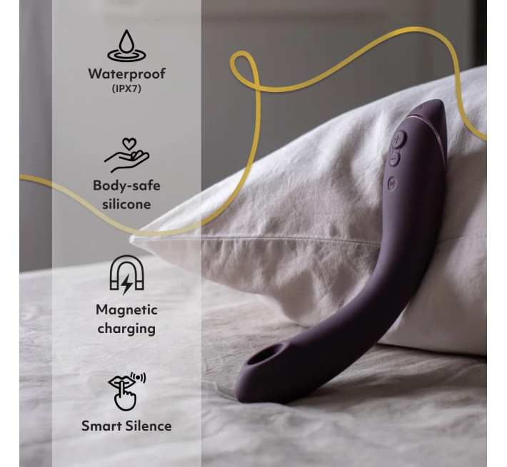 Вібратор для точки G c вакуумною стимуляцією Womanizer OG Aubergine