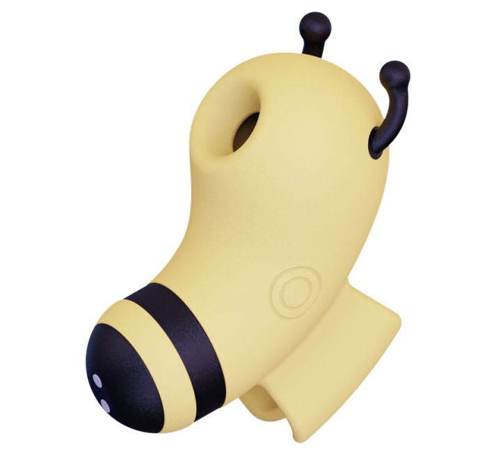 Вакуумний стимулятор із мікрострумами KISSTOY Beebe Yellow, на палець