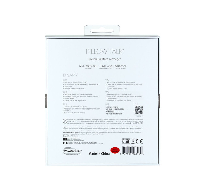 Розкішний вакуумний кліторальний стимулятор Pillow Talk Dreamy Рожевий із кристалом Swarovski