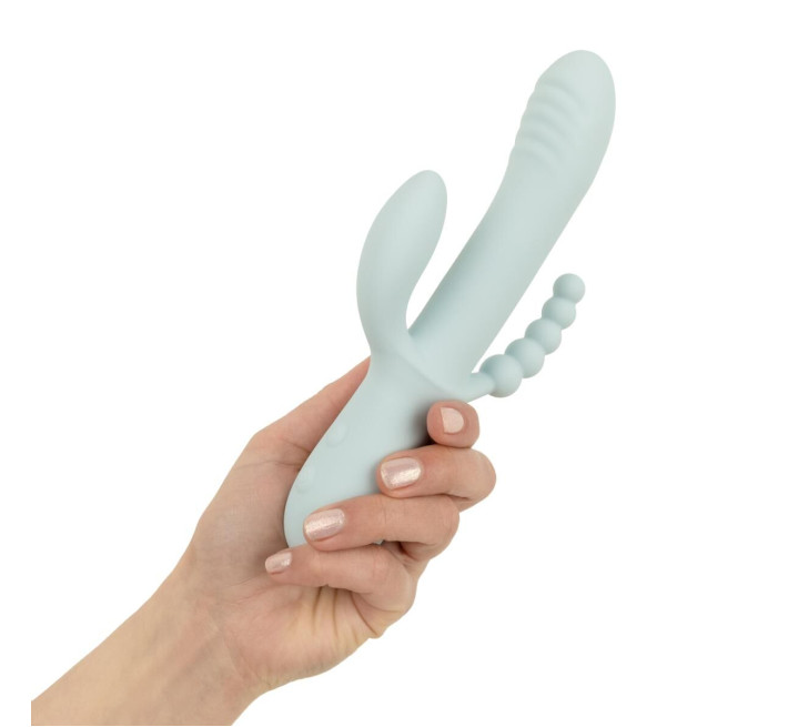 Вібратор-кролик Good Vibes Only - SAGE Triple Stimulation Vibe Soft Silicone - Blue