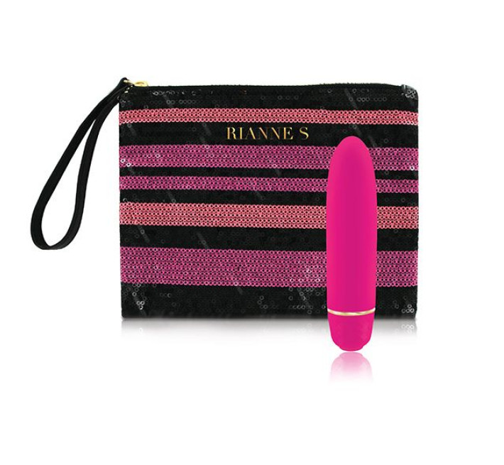 Вібропуля RIANNE S - Classique Vibe міні-вібратор на 7 режимів, чохол-косметичка Рожевий