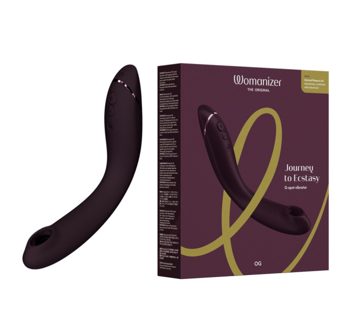 Вібратор для точки G c вакуумною стимуляцією Womanizer OG Aubergine