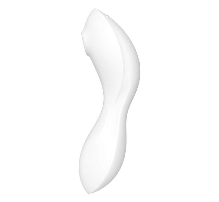 Вакуумний смарт-стимулятор із вібрацією Satisfyer Curvy Trinity 5 (White), керування зі смартфона