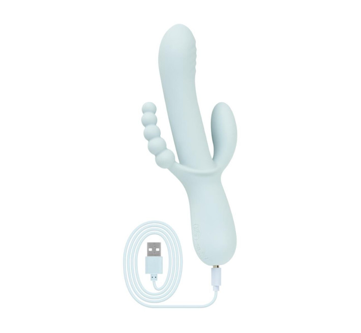 Вібратор-кролик Good Vibes Only - SAGE Triple Stimulation Vibe Soft Silicone - Blue