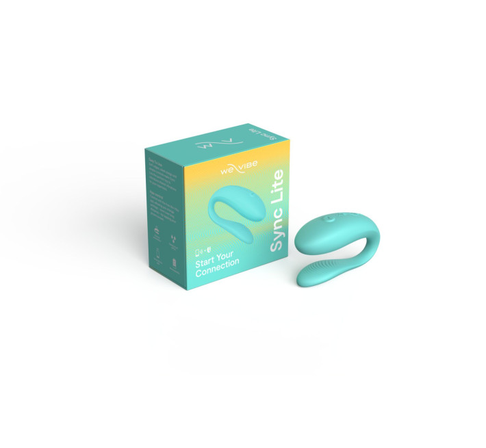 Смарт-вибратор для пар We-Vibe Sync Lite Aqua, 10 виброрежимов, можно совмещать с проникающим сексом