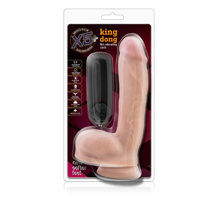 Вібратор Blush X5 Plus King Dong 8Inch Тілесний