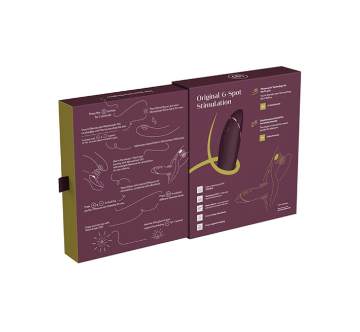 Вібратор для точки G c вакуумною стимуляцією Womanizer OG Aubergine
