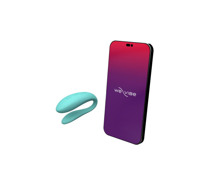 Смарт-вибратор для пар We-Vibe Sync Lite Aqua, 10 виброрежимов, можно совмещать с проникающим сексом