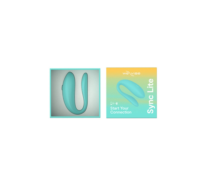 Смарт-вибратор для пар We-Vibe Sync Lite Aqua, 10 виброрежимов, можно совмещать с проникающим сексом