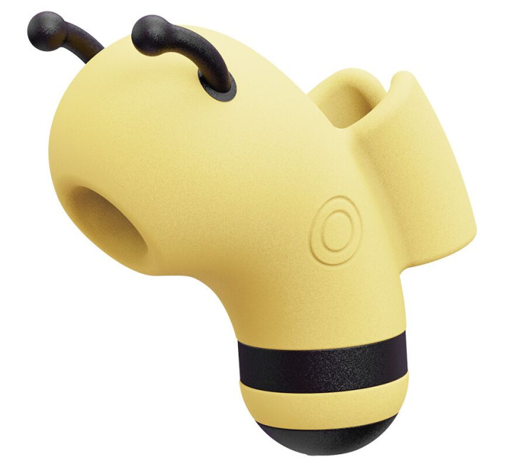 Вакуумний стимулятор із мікрострумами KISSTOY Beebe Yellow, на палець