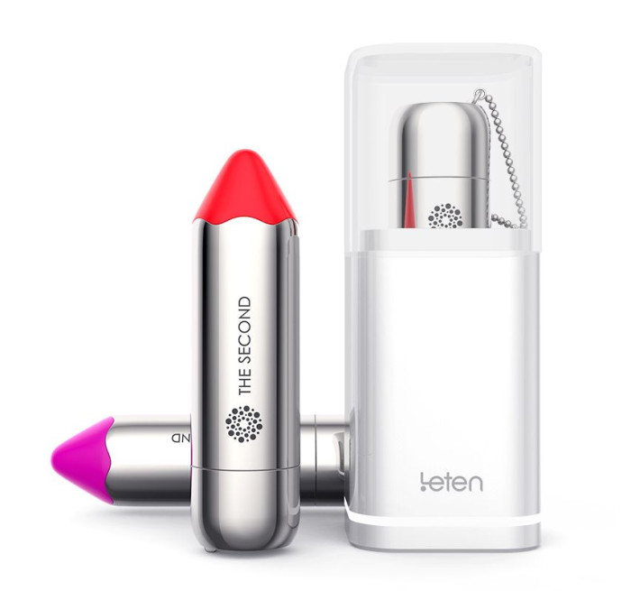 Вибропуля Leten The Second с индукционной зарядкой Рзовая