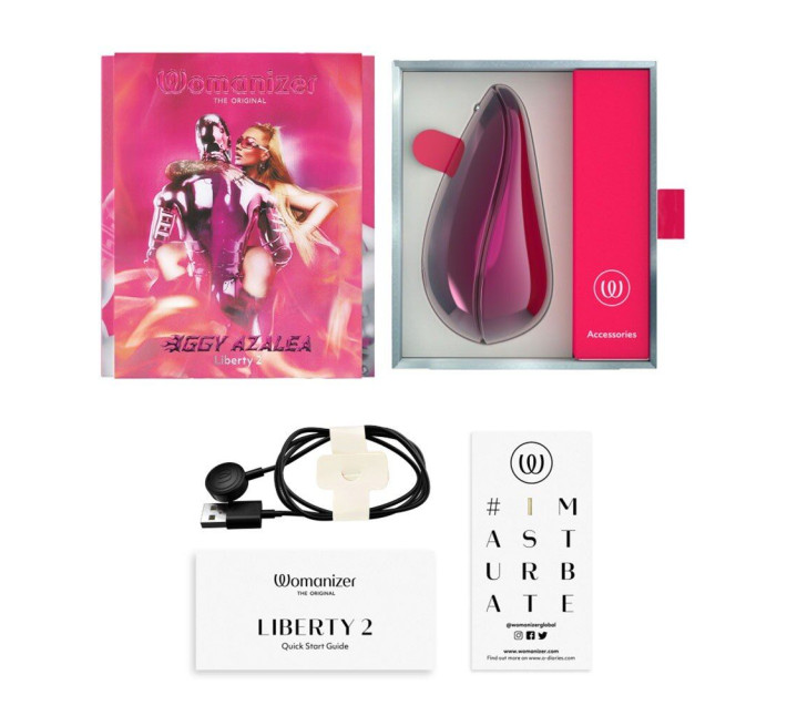 Вакуумный клиторальный стимулятор Womanizer Liberty 2 Iggy Azalea, 8 режимов, магнитная крышечка