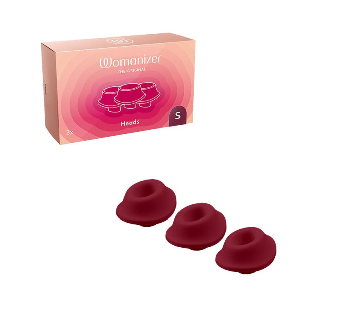 Змінні насадки Womanizer Premium, Classic, Liberty, Starlet - S, Бордові, 3 шт