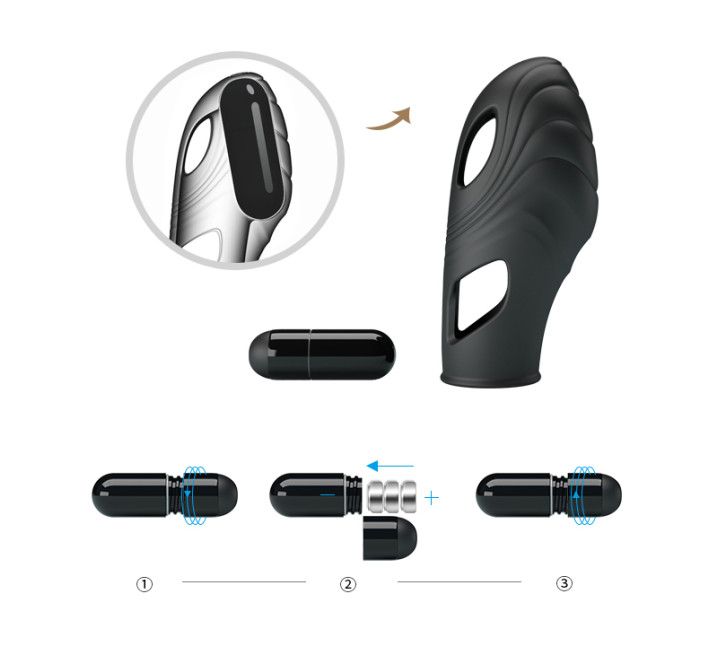 Насадка на палец Pretty Love Lich Finger Vibrator Black