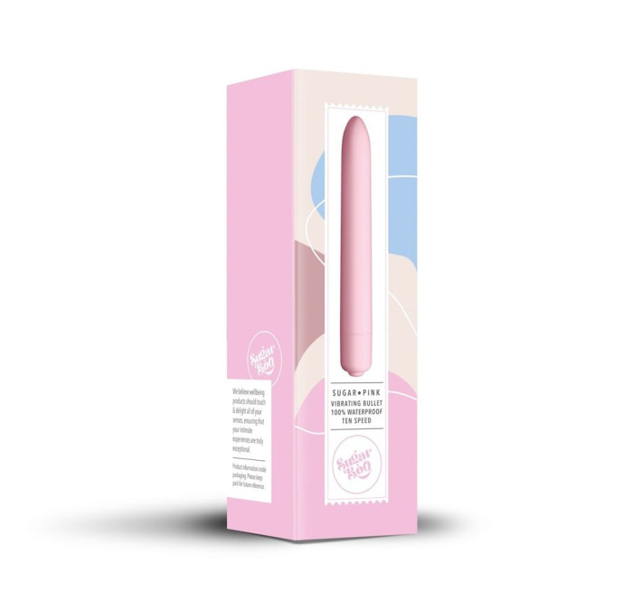 Минивибратор SugarBoo Sugar Pink, 10 уровней интенсивности