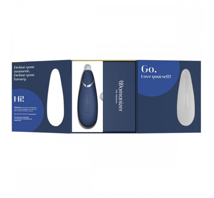 Вакуумний стимулятор клітора Womanizer Premium 2 Blueberry