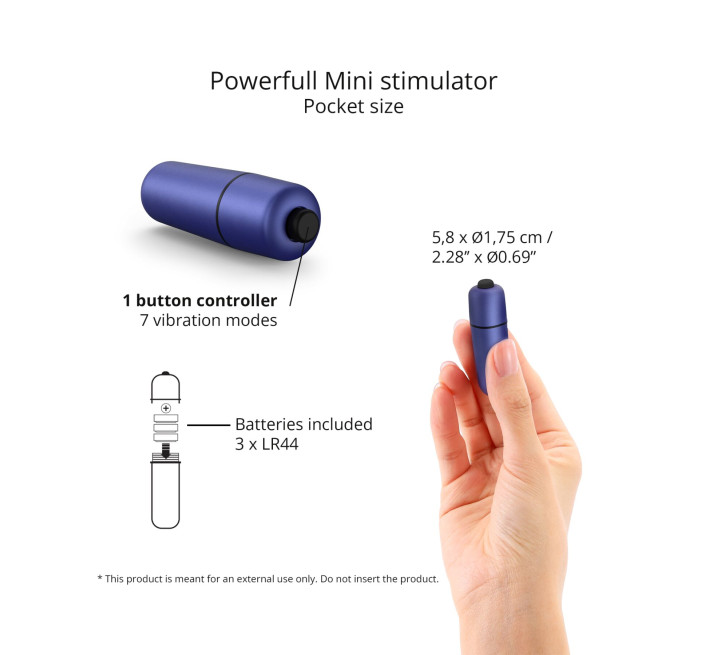 Віброкуля Love To Love WAOUHHH - MIDNIGHT INDIGO, 7 режимів, на батарейках