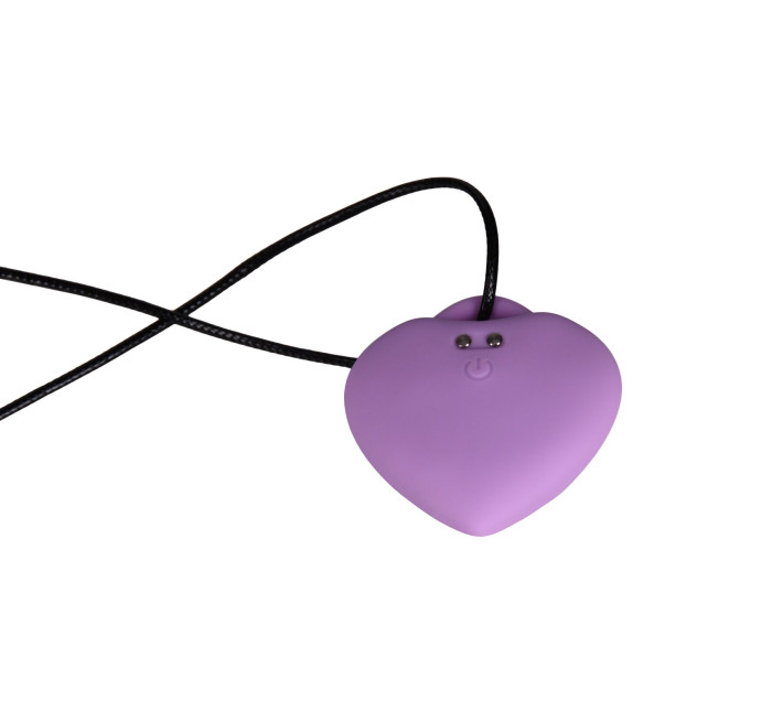 Мінівібратор «Сердечко» FairyGasm PleasureStone violet, 9 режимів, на шнурку