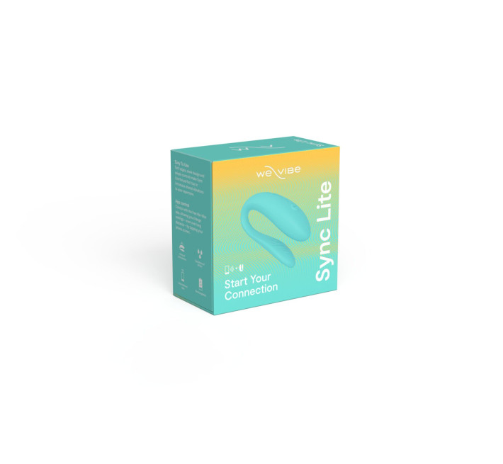 Смарт-вибратор для пар We-Vibe Sync Lite Aqua, 10 виброрежимов, можно совмещать с проникающим сексом