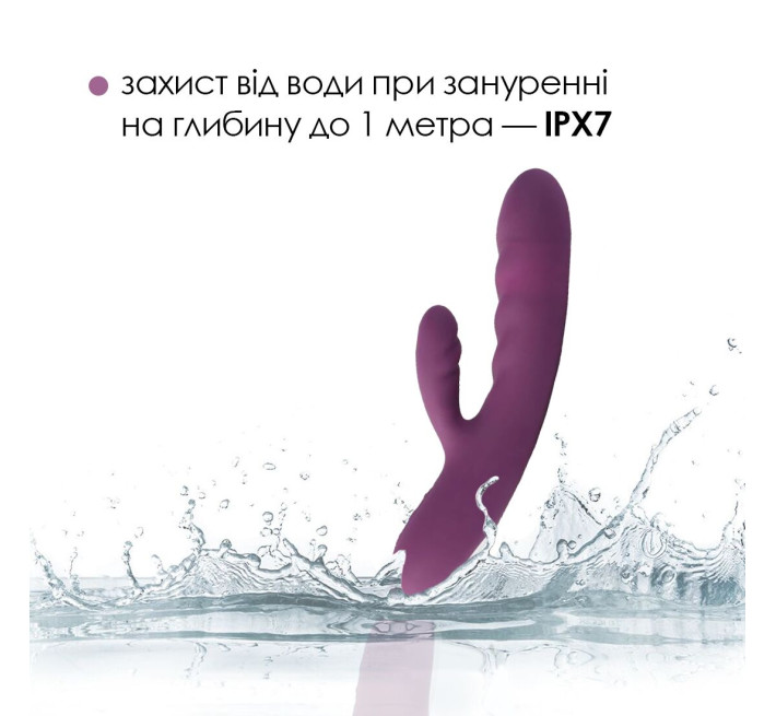 Вібратор-кролик Svakom Avery Lilac зі стовбуром, що рухається, рух вперед-назад