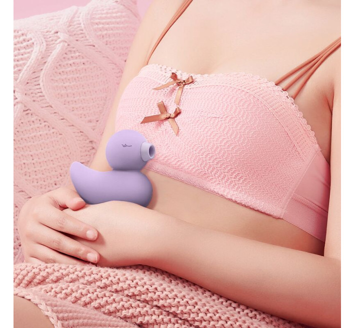 Вакуумный вибратор-уточка CuteVibe Ducky Grey