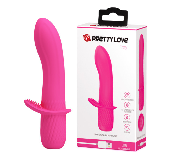 Hi-tech вібратор Pretty Love Troy Vibrator Light Рожевий