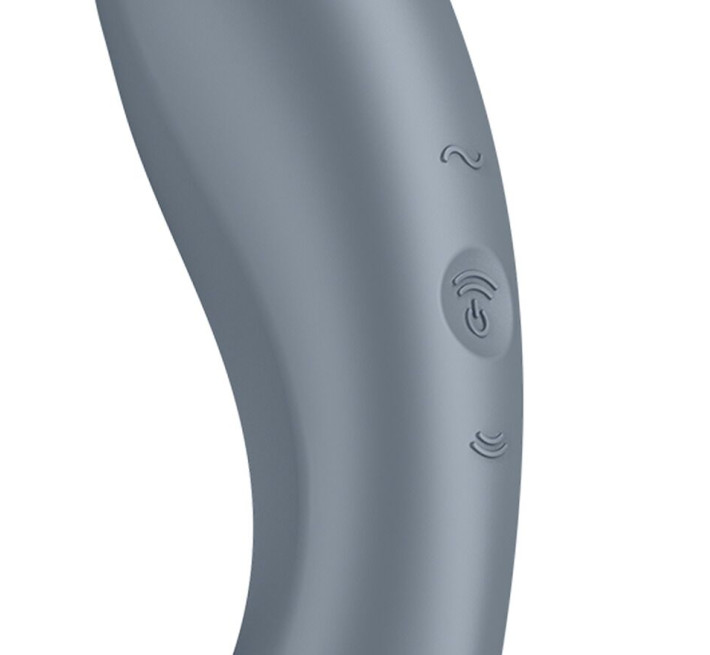 Вакуумный стимулятор с вибрацией Satisfyer Curvy Trinity 1 Bluegrey, игрушка 3в1