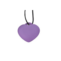 Минивибратор «Сердечко» FairyGasm PleasureStone violet, 9 режимов, на шнурке