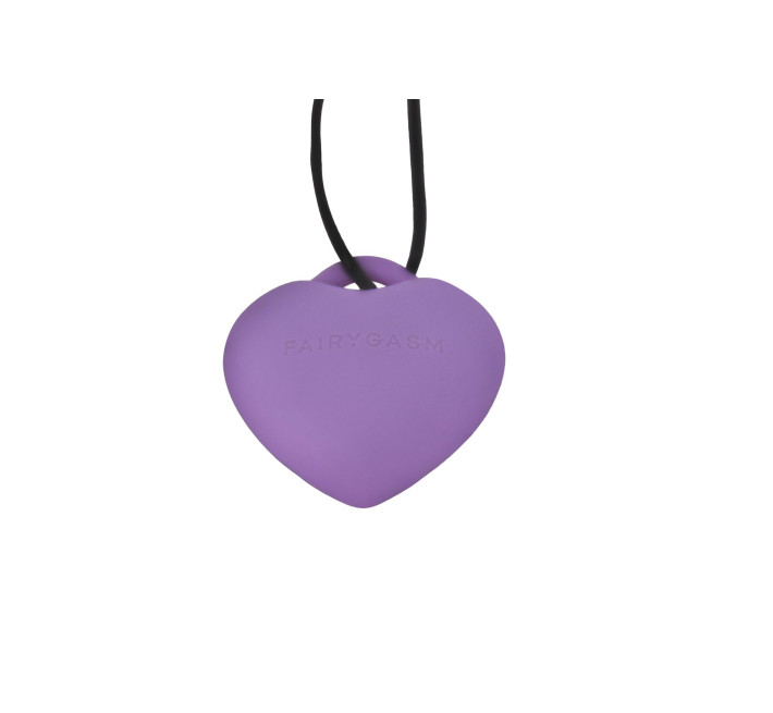Мінівібратор «Сердечко» FairyGasm PleasureStone violet, 9 режимів, на шнурку