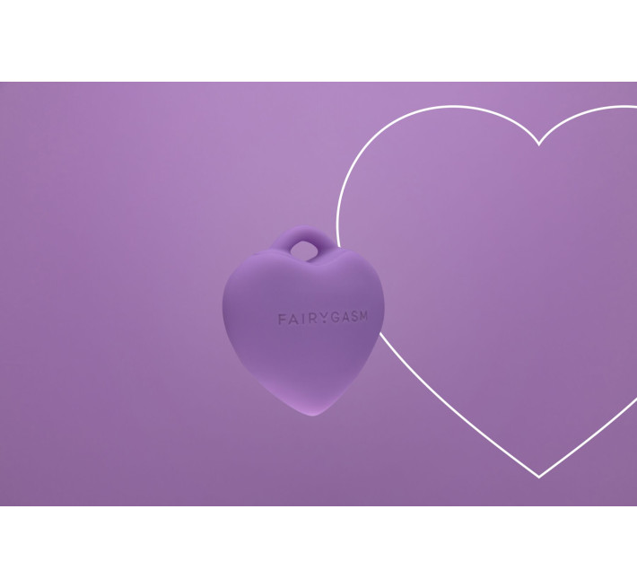 Мінівібратор «Сердечко» FairyGasm PleasureStone violet, 9 режимів, на шнурку