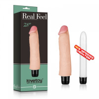 Реалістичний вібратор LoveToy Reel Feel Vibrator 7,8 Тілесний