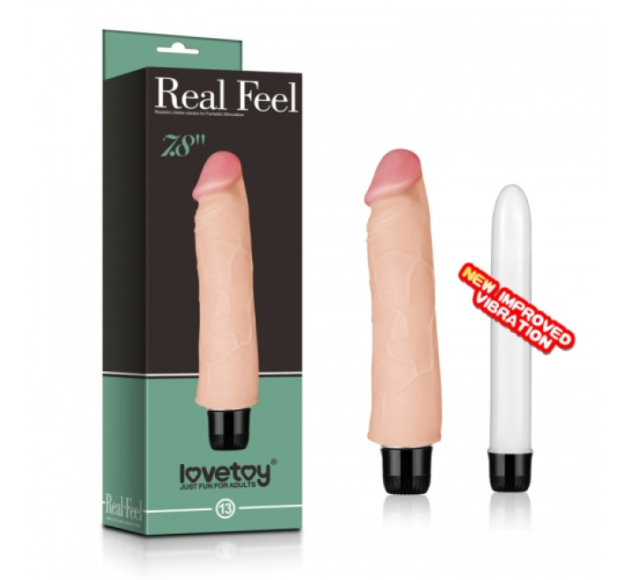 Реалістичний вібратор LoveToy Reel Feel Vibrator 7,8 Тілесний