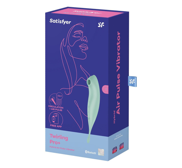 Смарт-вибратор для клитора с вакуумной стимуляцией Satisfyer Twirling Pro+ Mint