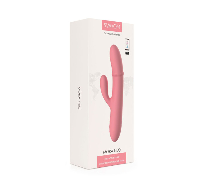 Смарт вибратор-кролик Svakom Mora Neo, 3 мотора, движущиеся бусины на стволе