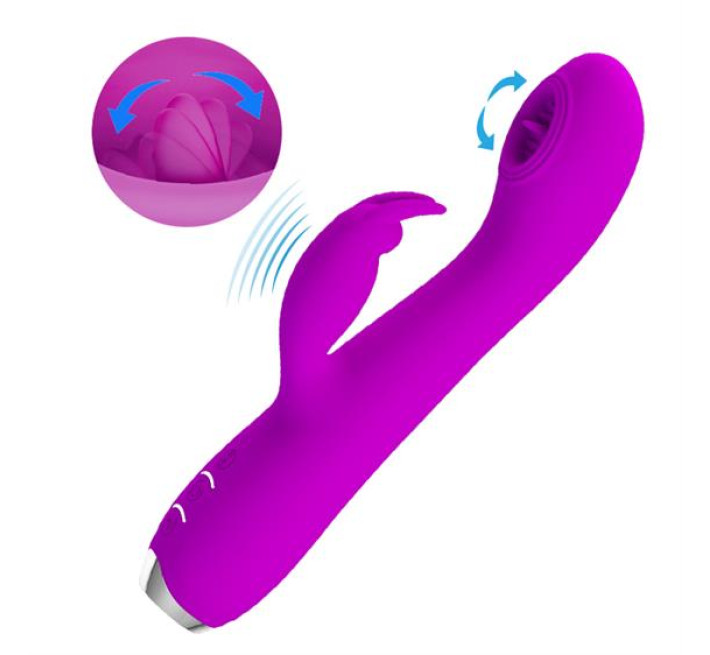 Вібратор Pretty Love Rachel Licking Vibrator Purple