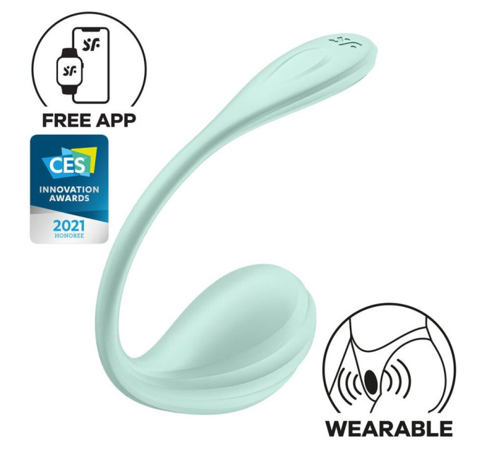 Смарт-виброейте Satisfyer Smooth Petal Connect App Mint