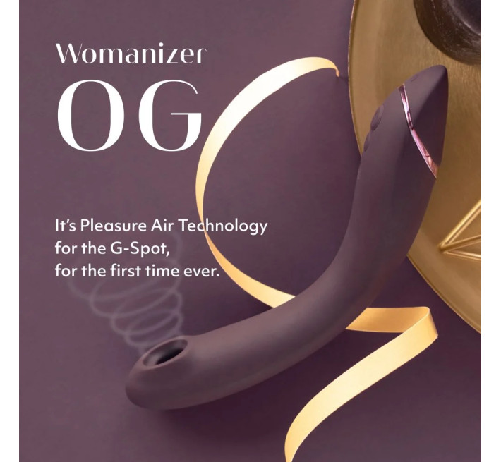 Вібратор для точки G c вакуумною стимуляцією Womanizer OG Aubergine