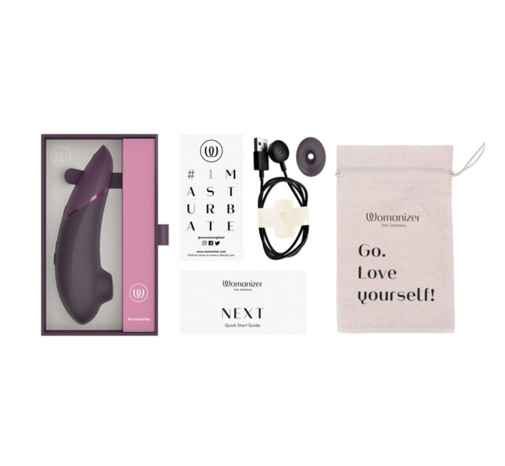Вакуумний кліторальний стимулятор Womanizer Next Dark Purple, 3D Pleasure Air, 14 рівнів інтенсивності