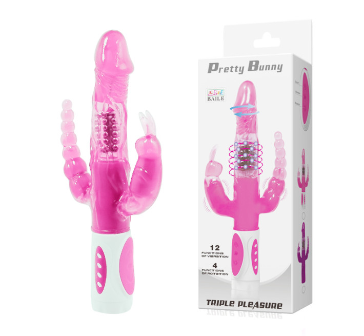 Hi-tech вібратор LyBaile Pretty Bunny Vibrator Triple Pleasure