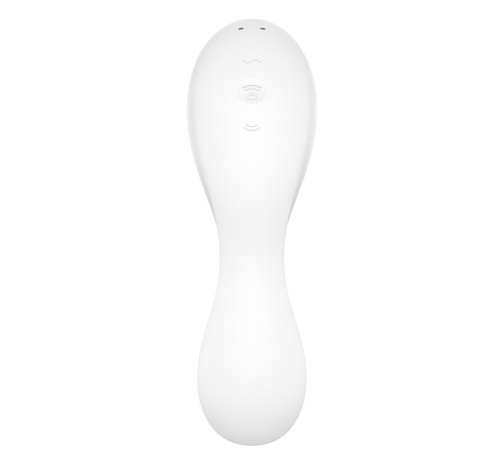 Вакуумний смарт-стимулятор із вібрацією Satisfyer Curvy Trinity 5 (White), керування зі смартфона