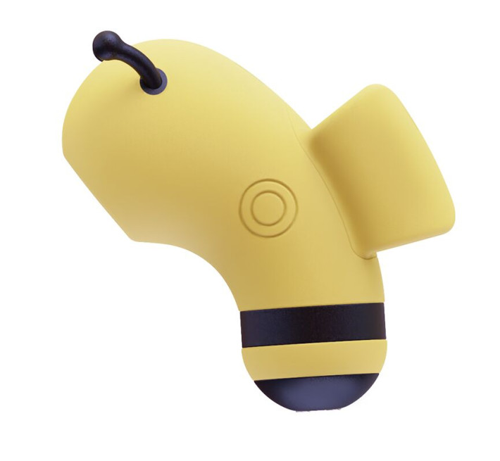 Вакуумний стимулятор із мікрострумами KISSTOY Beebe Yellow, на палець