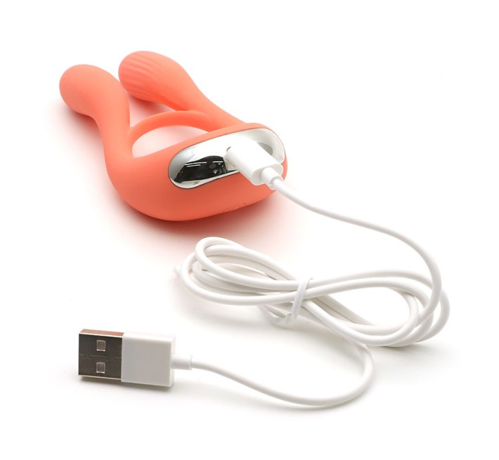 Вибратор для пар KisToy Martin Оранжевый