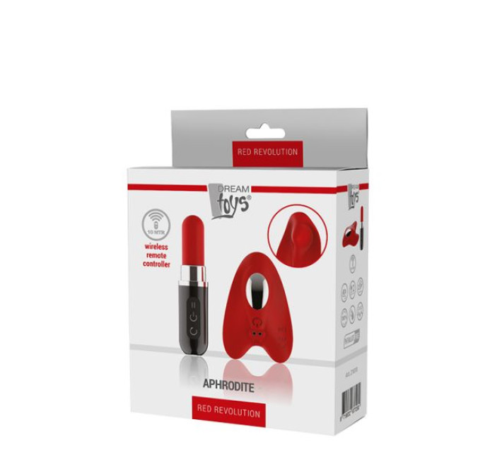 Вибратор в трусики с беспроводным пультом дистанционного управления Dreamtoys Revolution Aphrodite Красный