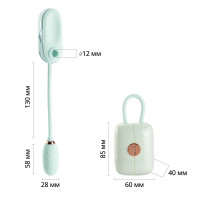 Вакуумний кліторальний стимулятор Otouch Louis Vibrate Teal з віброяйцем, у кейсі