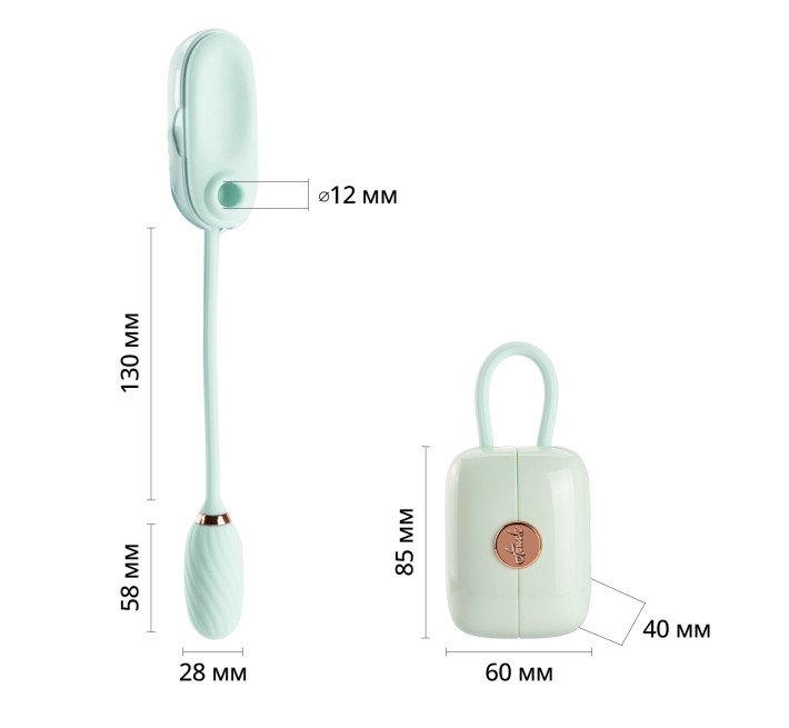 Вакуумний кліторальний стимулятор Otouch Louis Vibrate Teal з віброяйцем, у кейсі